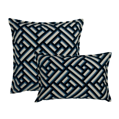 Sherry Kline Brick Blue Combo Decorative pillow