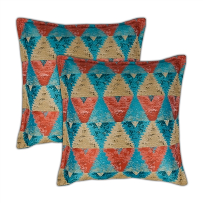 Sherry Kline Madras Multi 20-inch Decorative Pillow (set of 2)