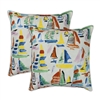 Sherry Kline Sailboat 20-inch Outdoor Pillows (Set of 2)