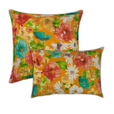 Sherry Kline Alcove Orange Combo Outdoor Pillows