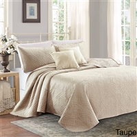 Sherry Kline Shell 3-piece Luxury Embroidered Velvet Quilt Set (5 Colors Available)