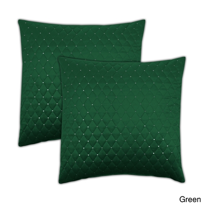 Sherry Kline Grayson 20-inch Sequins Velvet Pillows (Set of 2)