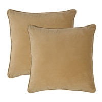 Sherry Kline Glendon 20-inch GOLD Velvet Pillow (set of 2)