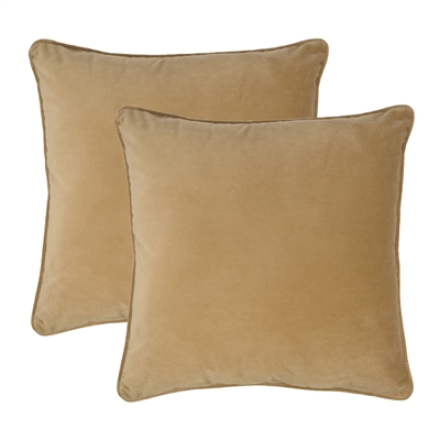 Sherry Kline Glendon 20-inch GOLD Velvet Pillow (set of 2)