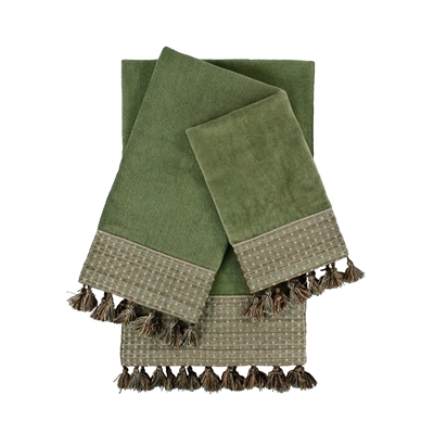 Sherry Kline Meade Sage 3-piece Embellished Towel Set