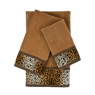 Sherry Kline Panthera Nugget 3-piece Embellished Towel Set