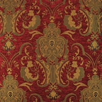 Sherry Kline China Art RED Fabric by Yardage 36" length x 108" width (Custom Cut and All SALES FINAL)