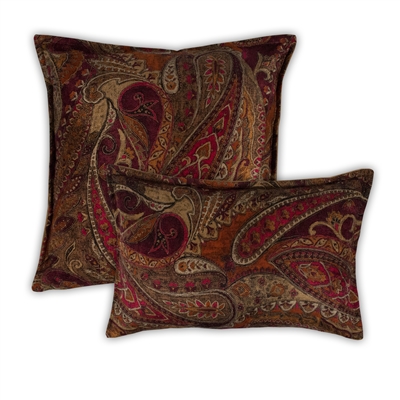 Sherry Kline Springfield Paisley Rust Combo Pillows