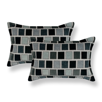 Sherry Kline Stonewall Grey Boudoir Decorative Pillows (Set of 2)