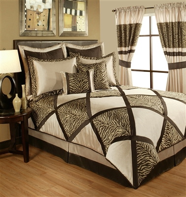 Sherry Kline True Safari Taupe Brown 4-piece Comforter Set