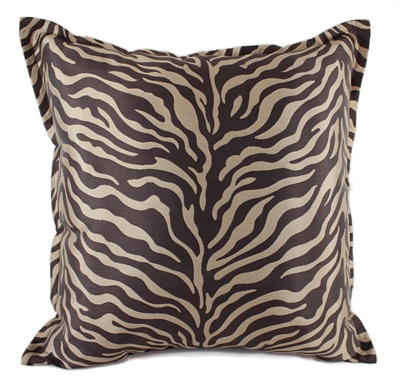 Sherry Kline True Safari Taupe Brown 18-inch Square Pillow