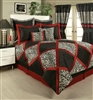 Sherry Kline True Safari Red White Black 4-piece Comforter Set