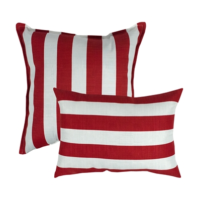 Thread and Weave Clearfield Red Combo Outdoor Pillow