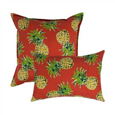 Thread and Weave Pineland Orange Combo Outdoor Pillow