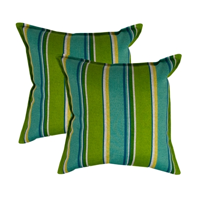 Thread and Weave Riverton Green 20-inch Outdoor Pillow (Set of 2)