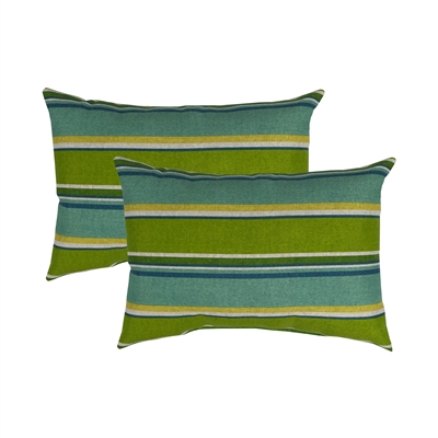 Thread and Weave Riverton Green Boudoir Outdoor Pillow (Set of 2)