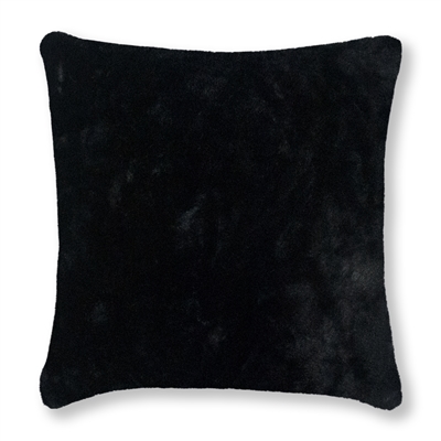 Thread and Weave Fury Tail Black 20-inch Faux Fur Pillow