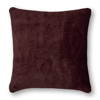 Thread and Weave Fury Tail Wine 20-inch Faux Fur Pillow