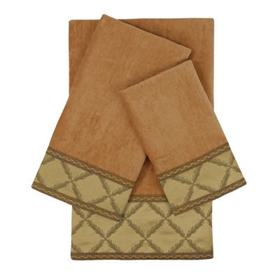 Sherry Kline Zenith Nugget 3-piece Embellished Towel Set