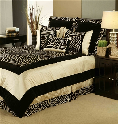 Sherry Kline Zuma Black Taupe 7-piece Comforter Set
