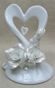 Heart And Roses Cake Topper