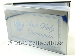 First Holy Communion Satin Silver Photo Album