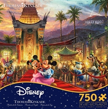 Thomas Kinkade Disney - Mickey and Minnie Hollywood - 750 Piece Puzzle