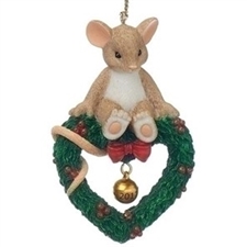 Charming Tails - Mouse On Wreath