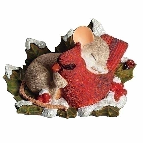 Charming Tails 30th Anniversary Mouse with Cardinal Figure 135561