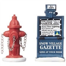 Department 56 - Fire Hydrant And Paper Box