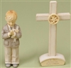 Foundations - Boy Communion Figurine And Cross Set