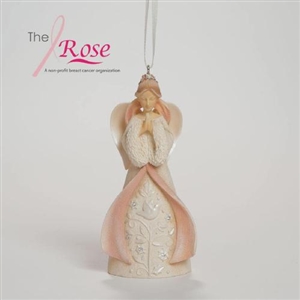 Foundations - Pray For Strength Courage Confidence Breast Cancer Ornament