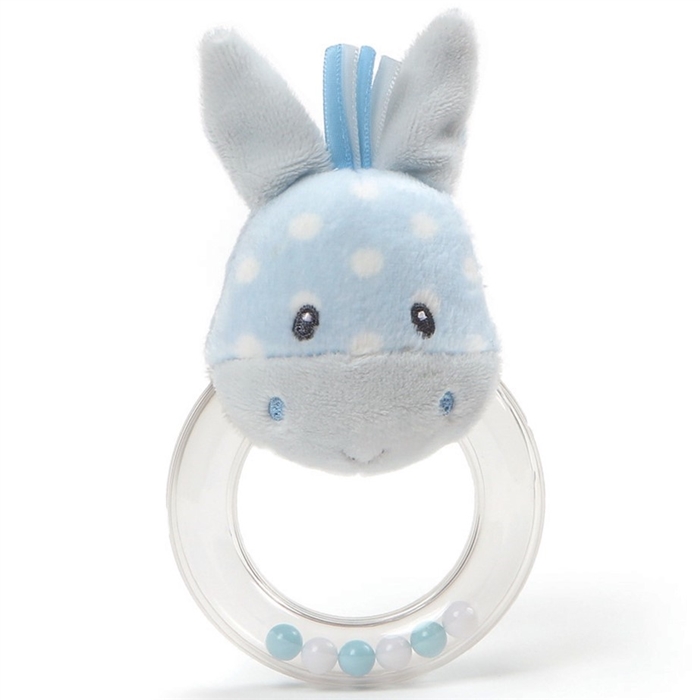 Polka Dot Plush Roly Polys Rabbit Ring Rattle