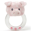 Polka Dot Plush Roly Polys Pig Ring Rattle