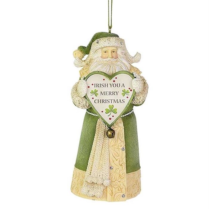 The Heart Of Christmas - Irish Santa Ornament