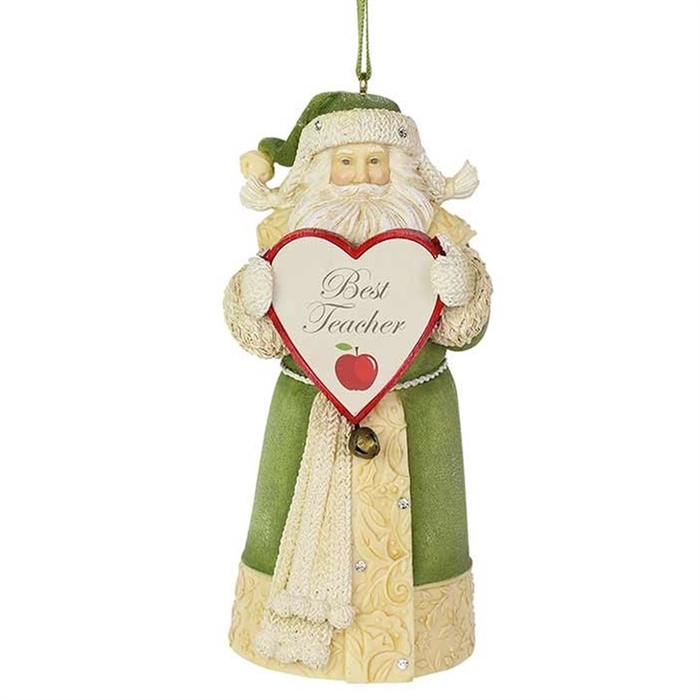 The Heart Of Christmas - Best Teacher Santa Ornament