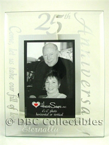 25th Anniversary Glass Picture Frame