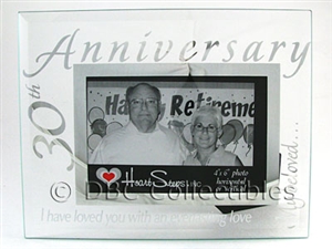 30th Anniversary Glass Picture Frame