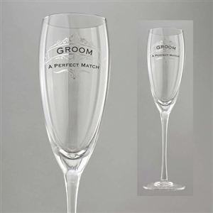 In Sig Ni A - A Perfect Match - Groom Toasting Glass