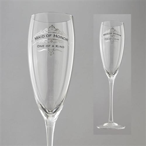 In Sig Ni A - One Of A Kind - Maid Of Honor Toasting Glass