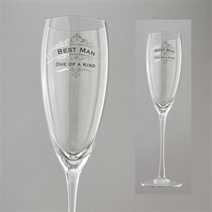 In Sig Ni A - One Of A Kind -Best Man Toasting Glass