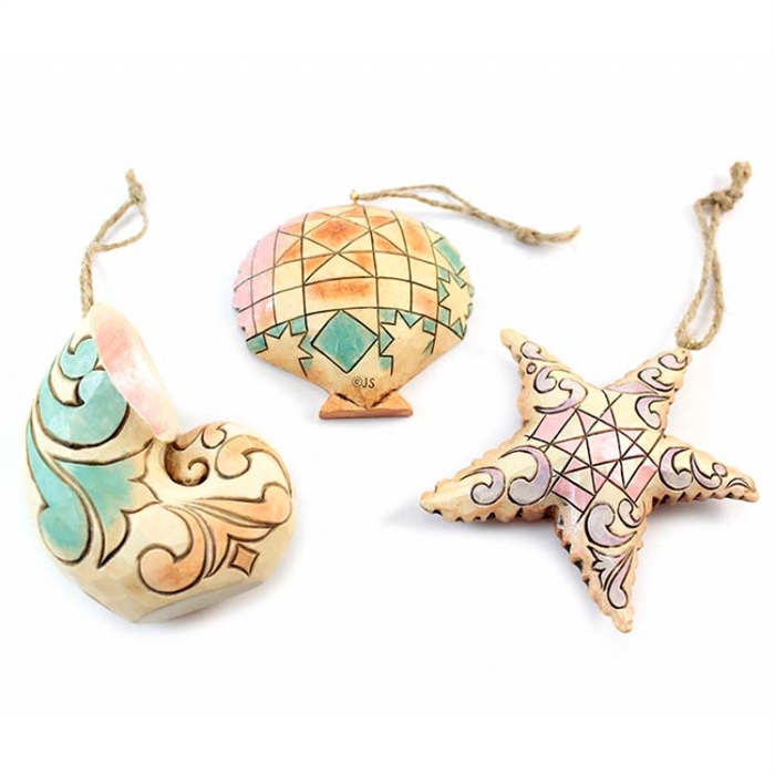 Jim Shore Heartwood Creek - Mini Seashell Ornaments