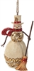 Jim Shore Heartwood Creek - Snowman With Broom Ornament