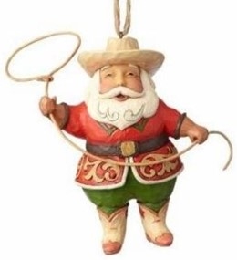 Jim Shore Heartwood Creek - Cowboy Santa Christmas Ornament