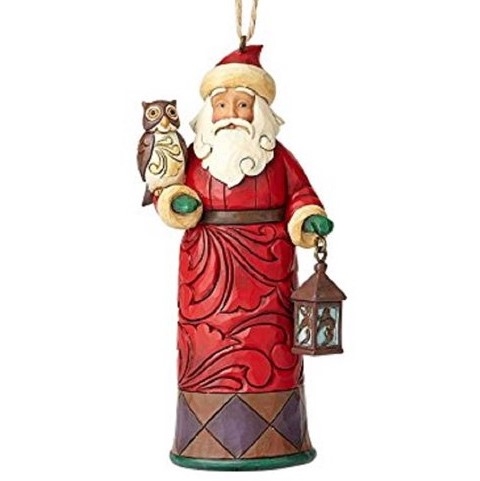 Jim Shore Heartwood Creek - Santa With Lantern Christmas Ornament