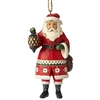 Jim Shore Heartwood Creek - Santa Holding Lantern Christmas Ornament