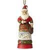 Jim Shore Heartwood Creek - Santa with Satchel Christmas Ornament