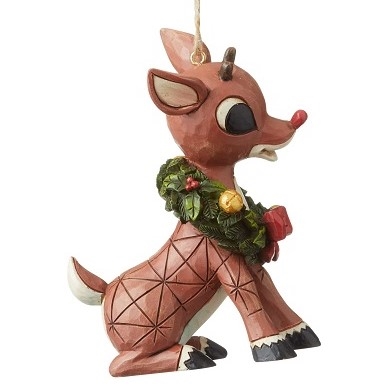 Rudolph Traditions by Jim Shore - Rudolph With Wreath Ornament
