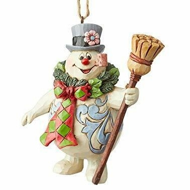 Frosty With Wreath Ornament