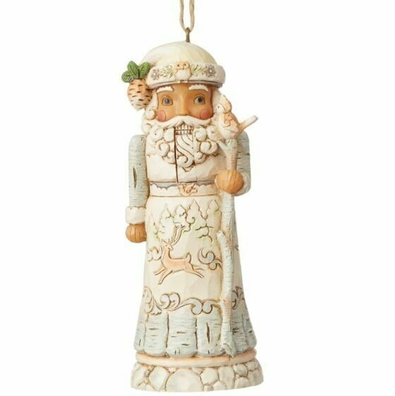 White Woodland Nutcracker Ornament